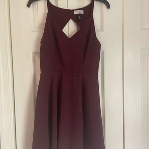 Purple sparkle mini dress